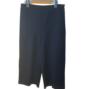 Melanie Lyne Navy Wide-Leg Cropped Dress Pants Size 8